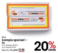 Promoties Loempia speciaal kip - Mora - Geldig van 06/06/2024 tot 24/06/2024 bij Sligro