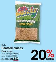 Promoties Roasted onions extra crispy - Bicky - Geldig van 06/06/2024 tot 24/06/2024 bij Sligro