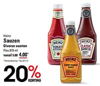 Promoties Sauzen - Heinz - Geldig van 06/06/2024 tot 24/06/2024 bij Sligro