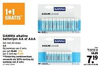 Promoties Gamma alkaline batterijen aa of aaa - Gamma - Geldig van 05/06/2024 tot 18/06/2024 bij Gamma