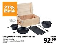 Promoties Gietijzeren 6-delig barbecue set - Huismerk - Gamma - Geldig van 05/06/2024 tot 18/06/2024 bij Gamma