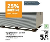 Promoties Gipsplaat - Huismerk - Gamma - Geldig van 05/06/2024 tot 18/06/2024 bij Gamma
