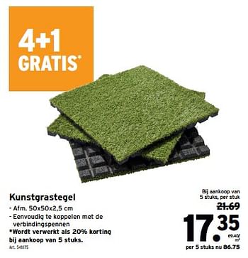 Promoties Kunstgrastegel - Huismerk - Gamma - Geldig van 05/06/2024 tot 18/06/2024 bij Gamma