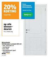 Promoties Schildersdeur levigato m01 wit - Huismerk - Gamma - Geldig van 05/06/2024 tot 18/06/2024 bij Gamma
