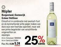 Promoties Höpler burgenland - Witte wijnen - Geldig van 06/06/2024 tot 24/06/2024 bij Sligro