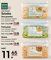 Promoties Salades orzo groenten - Club Salade - Geldig van 06/06/2024 tot 24/06/2024 bij Sligro