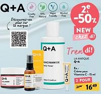 Promotions Crème yeux vitamine c - Q + A - Valide de 05/06/2024 à 18/06/2024 chez DI
