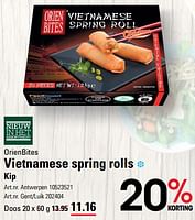 Promoties Vietnamese spring rolls kip - Orien Bites - Geldig van 06/06/2024 tot 24/06/2024 bij Sligro