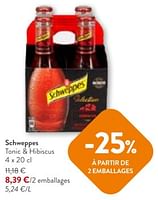Promotions Schweppes tonic + hibiscus - Schweppes - Valide de 05/06/2024 à 18/06/2024 chez OKay