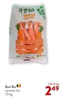 Promotions Boni bio carottes bio - Boni - Valide de 05/06/2024 à 18/06/2024 chez OKay