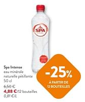 Promotions Spa intense eau minerale naturelle petillante - Spa - Valide de 05/06/2024 à 18/06/2024 chez OKay