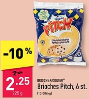 Promoties Brioches pitch - Brioche pasquier - Geldig van 22/06/2024 tot 28/06/2024 bij Aldi