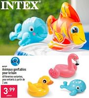 Promotions Animaux gonflables pour le bain - Intex - Valide de 19/06/2024 à 23/06/2024 chez Aldi