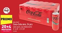Promotions Coca-cola zero - Coca Cola - Valide de 21/06/2024 à 23/06/2024 chez Aldi