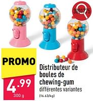 Promotions Distributeur de boules de chewing-gum - Produit maison - Aldi - Valide de 21/06/2024 à 23/06/2024 chez Aldi