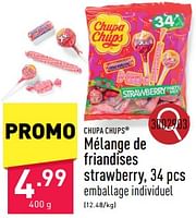 Promotions Mélange de friandises strawberry - Chupa Chups - Valide de 21/06/2024 à 23/06/2024 chez Aldi