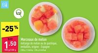 Promotions Morceaux de melon - Produit maison - Aldi - Valide de 17/06/2024 à 23/06/2024 chez Aldi