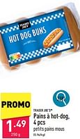Promotions Pains à hot-dog - TRADER JOE’S - Valide de 19/06/2024 à 23/06/2024 chez Aldi