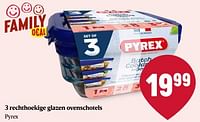 Promoties 3 rechthoekige glazen ovenschotels pyrex - Pyrex - Geldig van 13/06/2024 tot 19/06/2024 bij Delhaize