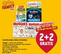Promoties Doekjes extra care sensitive - Huggies - Geldig van 13/06/2024 tot 19/06/2024 bij Delhaize