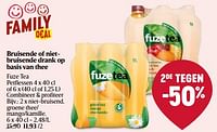 Promoties Niet-bruisend, groene thee- mango-kamille - FuzeTea - Geldig van 13/06/2024 tot 19/06/2024 bij Delhaize