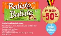 Promoties Omhulde chocoladerepen balisto muesli - Balisto - Geldig van 13/06/2024 tot 19/06/2024 bij Delhaize