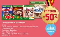Promoties Ontbijtgranen of graanrepen mix 5 granen - Nestlé - Geldig van 13/06/2024 tot 19/06/2024 bij Delhaize