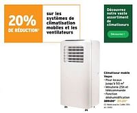 Promotions Climatiseur mobile vegas - Produit maison - Gamma - Valide de 05/06/2024 à 18/06/2024 chez Gamma
