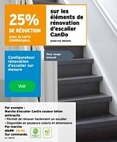 Promotions Marche d’escalier cando couleur béton anthracite - CanDo - Valide de 05/06/2024 à 18/06/2024 chez Gamma