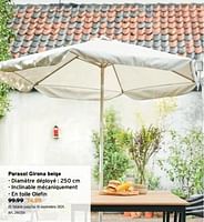 Promotions Parasol girona beige - Produit maison - Gamma - Valide de 05/06/2024 à 18/06/2024 chez Gamma