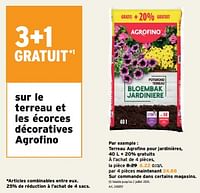 Promotions Terreau agrofino pour jardinières - Agrofino - Valide de 05/06/2024 à 18/06/2024 chez Gamma
