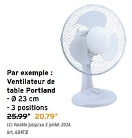Promotions Ventilateur de table portland - Produit maison - Gamma - Valide de 05/06/2024 à 18/06/2024 chez Gamma
