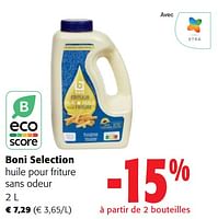 Promotions Boni selection huile pour friture sans odeur - Boni - Valide de 05/06/2024 à 18/06/2024 chez Colruyt