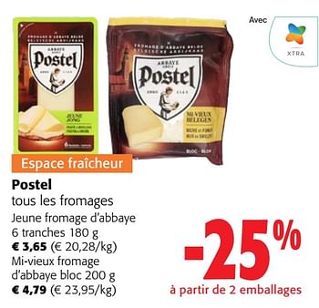 Promotions Postel tous les fromages - Postel - Valide de 05/06/2024 à 18/06/2024 chez Colruyt