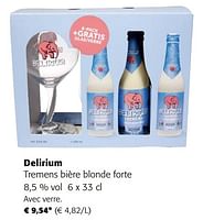 Promotions Delirium tremens bière blonde forte - Delirium - Valide de 05/06/2024 à 18/06/2024 chez Colruyt