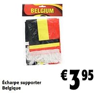 Promotions Écharpe supporter belgique - Produit maison - Colruyt - Valide de 05/06/2024 à 18/06/2024 chez Colruyt