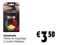 Promotions Goodmark palette de maquillage 3 couleurs belgique - Goodmark - Valide de 05/06/2024 à 18/06/2024 chez Colruyt