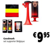 Promotions Goodmark set supporter belgique - Goodmark - Valide de 05/06/2024 à 18/06/2024 chez Colruyt