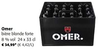 Promotions Omer bière blonde forte - Omer - Valide de 05/06/2024 à 18/06/2024 chez Colruyt