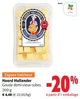 Promotions Noord hollander gouda demi-vieux cubes - Noord-Hollander - Valide de 05/06/2024 à 18/06/2024 chez Colruyt