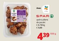 Promotions Apéro pilons de poulet - Spar - Valide de 06/06/2024 à 19/06/2024 chez Spar (Colruytgroup)
