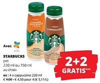 Promotions Cappuccino - Starbucks - Valide de 06/06/2024 à 19/06/2024 chez Spar (Colruytgroup)