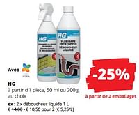 Promotions Déboucheur liquide - HG - Valide de 06/06/2024 à 19/06/2024 chez Spar (Colruytgroup)