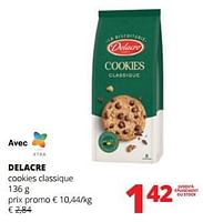 Promotions Delacre cookies classique - Delacre - Valide de 06/06/2024 à 19/06/2024 chez Spar (Colruytgroup)