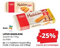 Promotions Lotus madeleine - Lotus Bakeries - Valide de 06/06/2024 à 19/06/2024 chez Spar (Colruytgroup)