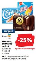 Promotions Magnum classic - Ola - Valide de 06/06/2024 à 19/06/2024 chez Spar (Colruytgroup)