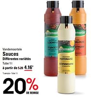 Promotions Sauces - Vandemoortele - Valide de 06/06/2024 à 24/06/2024 chez Sligro