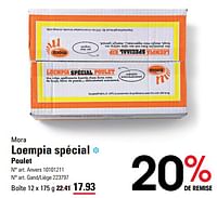 Promotions Loempia spécial poulet - Mora - Valide de 06/06/2024 à 24/06/2024 chez Sligro