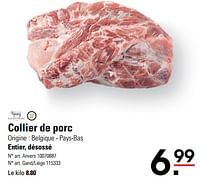 Promotions Collier de porc - Kaldenberg - Valide de 06/06/2024 à 24/06/2024 chez Sligro