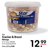 Promotions Cracker + brezel mélange - Star - Valide de 06/06/2024 à 24/06/2024 chez Sligro